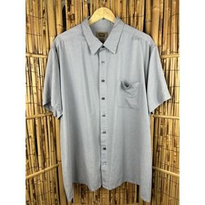 Vintage Foundry Supply Co Men's 2XL Gray Short Sleeve Button Down Shirt